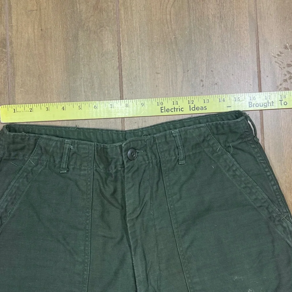 Vintage US Military OG-107 Cotton Sateen Fatigue Trousers Glenn Berry 36x33 ww2